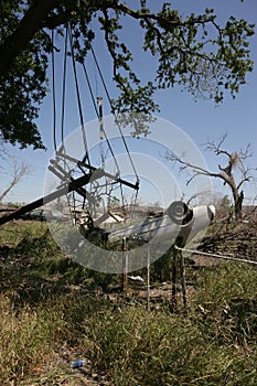 Ninth Ward lot with overturned automobile