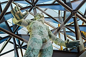 Nio Benevolent Kings in front of Isshinhji Temple, in Osaka photo