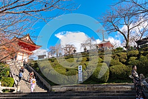 Nio-mon Gate or Nio Gate, the main entrance of Kiyomizu-dera Temple in Kyoto