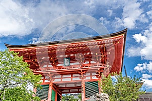 NiomonDeva Gate of Kiyomizu-dera Buddhist Temple. Kyoto, Japan