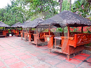 Nipa huts in a row