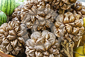 Nipa Palm Fruit For Sale At Fruit Festival In Vietnam.