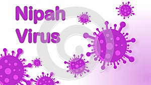 nipah virus 4k animation bat virus Indian virus greenscreen banner purple virus background