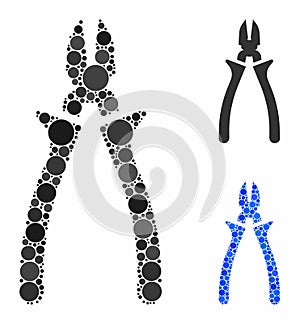 Nippers Composition Icon of Circle Dots