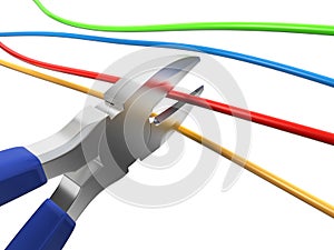 Nippers cutting wire