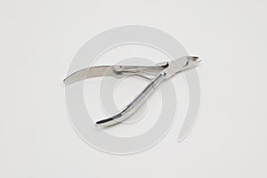Nippers for manicure and pedicure on a white background.