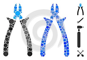 Nippers Composition Icon of Circle Dots