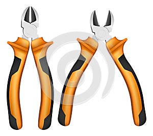 Nippers with orange handles