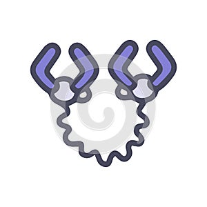 nipple clamps color vector doodle simple icon