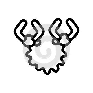 nipple clamps line vector doodle simple icon