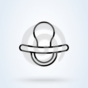 Nipple, Pacifier. line art Simple vector modern icon design illustration