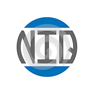 NIQ letter logo design on white background. NIQ creative initials circle logo concept. NIQ letter design