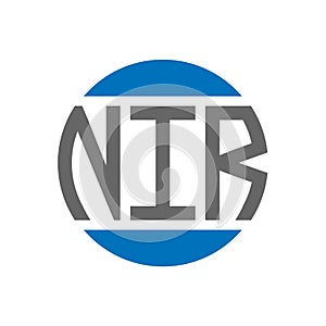 NIR letter logo design on white background. NIR creative initials circle logo concept. NIR letter design