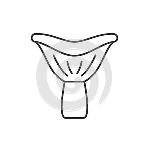 Niscalo mushroom line outline icon