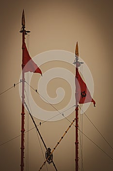 Nishan Sahib-Sikh trianigular flag