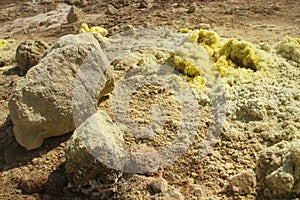 Nisiros volcano surface