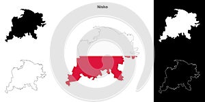 Nisko outline map