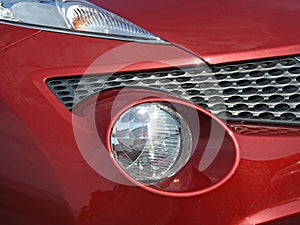 Nissan juke car headlights detail front