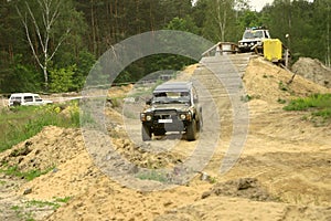 Nissan patrol during off-road competition