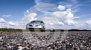 Nissan primera p12 on the road