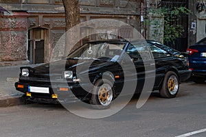 Nissan Silvia S12 at the festival Low Independence Nissan Silvia S12 on the custom wheels. Drop. Low cars.