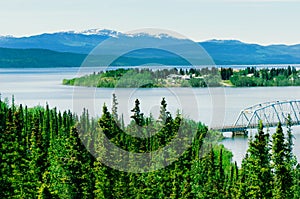 Nisutlin Bay Bridge across Teslin lake