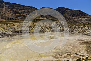 Nisyros volcano crater