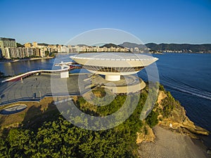 Niteroi city, Rio de Janeiro state / Brazil South America. - 01/27/2019 Description: MAC Niteroi. Museum of Contemporary Art of Ni