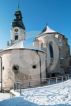 Nitra castle in winter