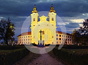 Nitra at night, Ladislav Church - Slovakia