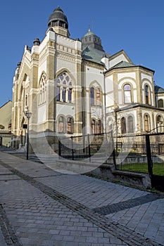 Nitrianska synagóga. Historická budova využívaná ako centrum kultúrnych aktivít. Nitra. Slovensko