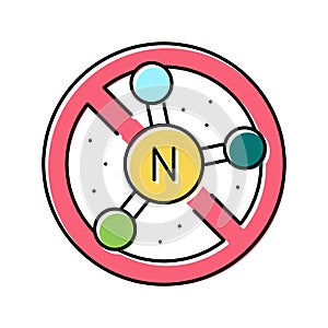 nitrate free cosmetic color icon vector illustration