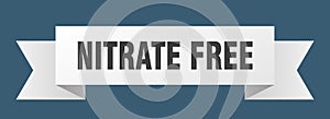 nitrate free ribbon. nitrate free isolated band sign.