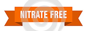 nitrate free ribbon. nitrate free isolated band sign.