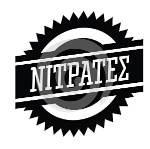 Nitrates stamp on white stamp on white
