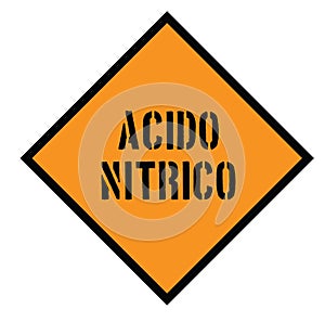 Nitric acid stamp in italian