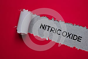 Nitric Oxide Text written in torn paper. Medical concept