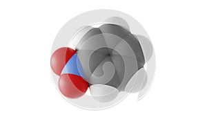 nitrobenzene molecule, nitro solvents, molecular structure, isolated 3d model van der Waals