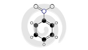 nitrobenzene molecule, structural chemical formula, ball-and-stick model, isolated image nitro solvents