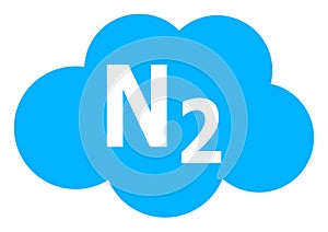 Nitrogen Cloud Vector Icon Illustration