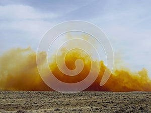 Nitrogen dioxide dust cloud from a mine blast.
