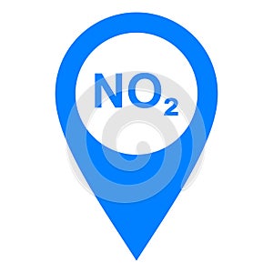 Nitrogen dioxide and location pin