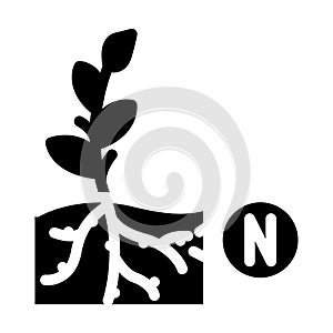 nitrogen fixation environmental glyph icon vector illustration