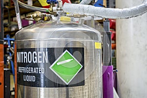 Nitrogen. Refrigerated liquid. photo