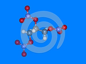 Nitroglycerine molecular model