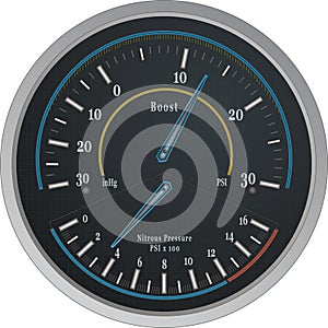 Nitrous Boost Gauge Vector