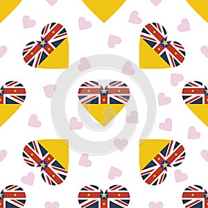 Niue independence day seamless pattern.