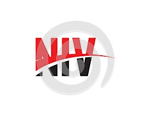 NIV Letter Initial Logo Design Vector Illustration photo
