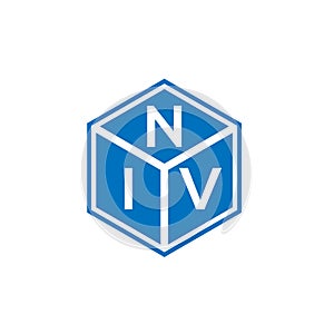 NIV letter logo design on black background. NIV creative initials letter logo concept. NIV letter design