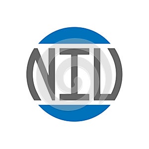 NIV letter logo design on white background. NIV creative initials circle logo concept. NIV letter design photo